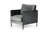 1 zits fauteuil stof Fashion Velvet F411 donkergrijs Default Title